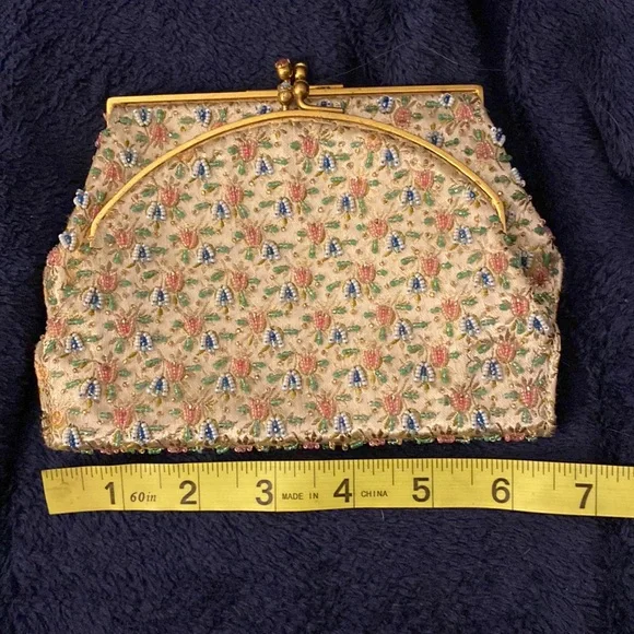 Vintage 60s Duizend-Gans Paris couture beaded clutch - Picture 12 of 16